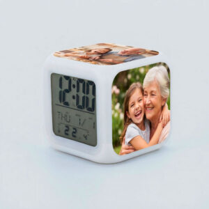 Reloj Cubo Led 7 Colores